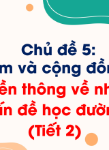Chủ đề 5Truyền thông về những vấn đề học đườngTiết 2